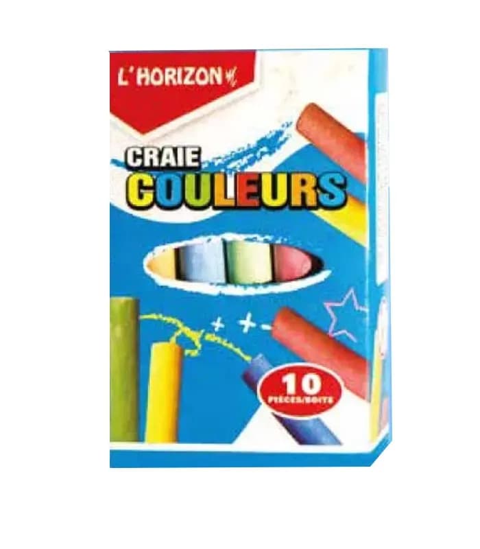 Boîte De 10 étuis De Craie Couleur - L'HORIZON