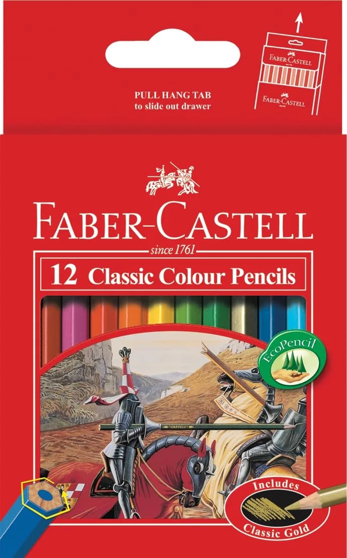 12 Crayon Couleur Classic Short - FABER - CASTELL