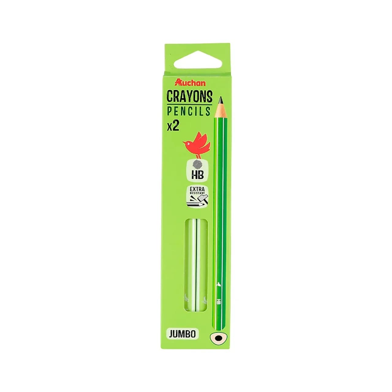 Crayons gaphite HB jumbo ergonomique - AUCHAN