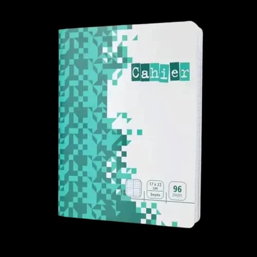 Cahier pique polypro transp 96p 10x10 a5 70g unistyl