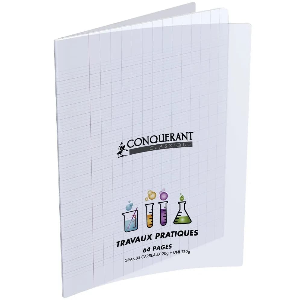 Cahier TP Conquerant 64 pages 17x22 cm 90-120g Seyes uni polypro