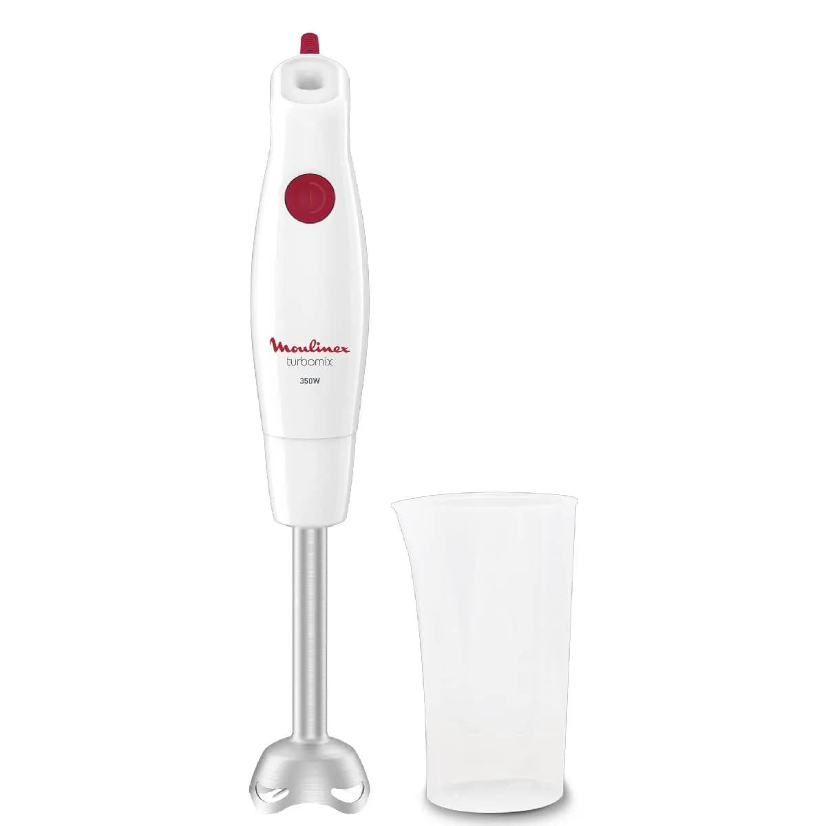 Mixeur plongeant DD121110 2 lames pieds inox blanc 350W - MOULINEX