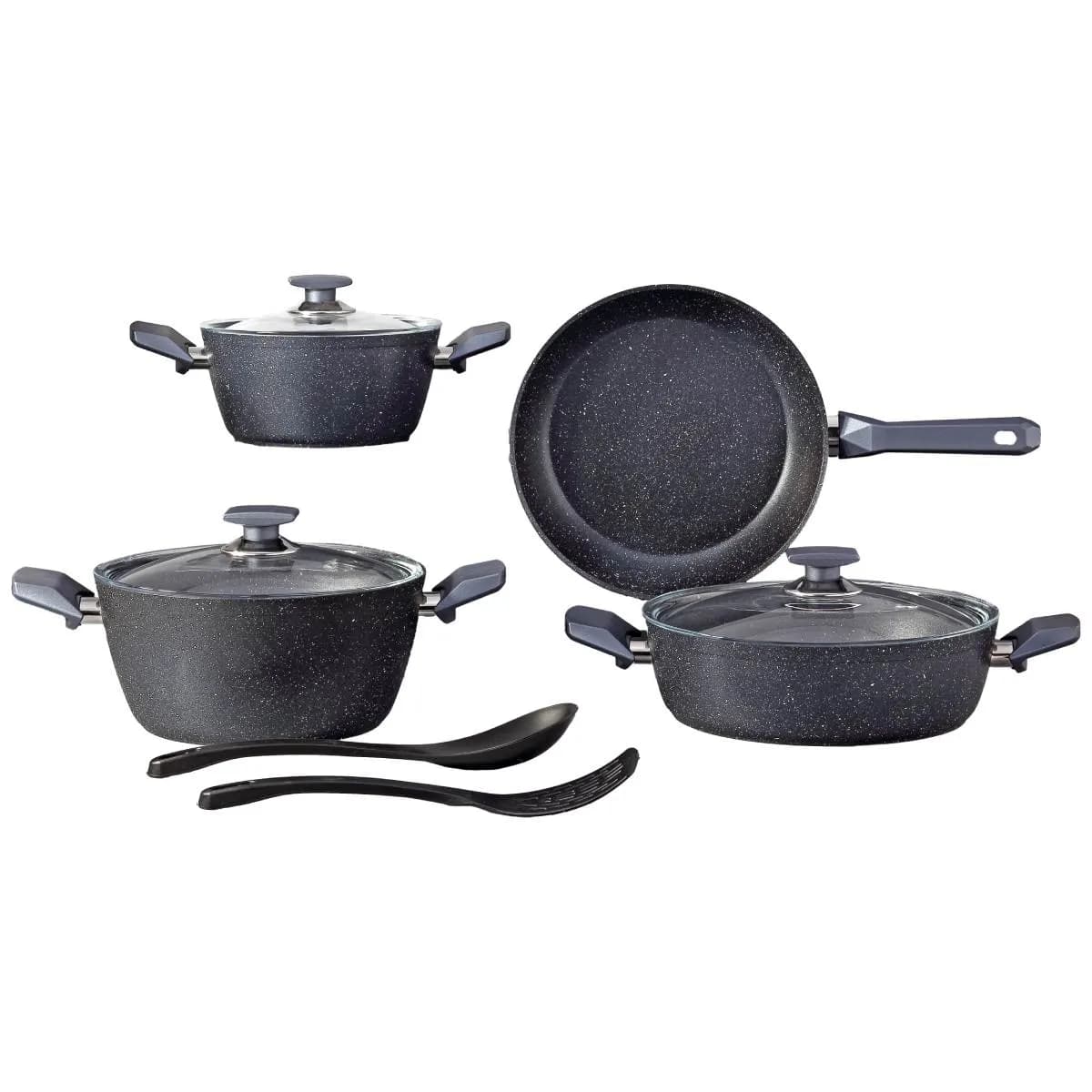 Batterie de cuisine Eco en granite 9 pièces - VIVALDI