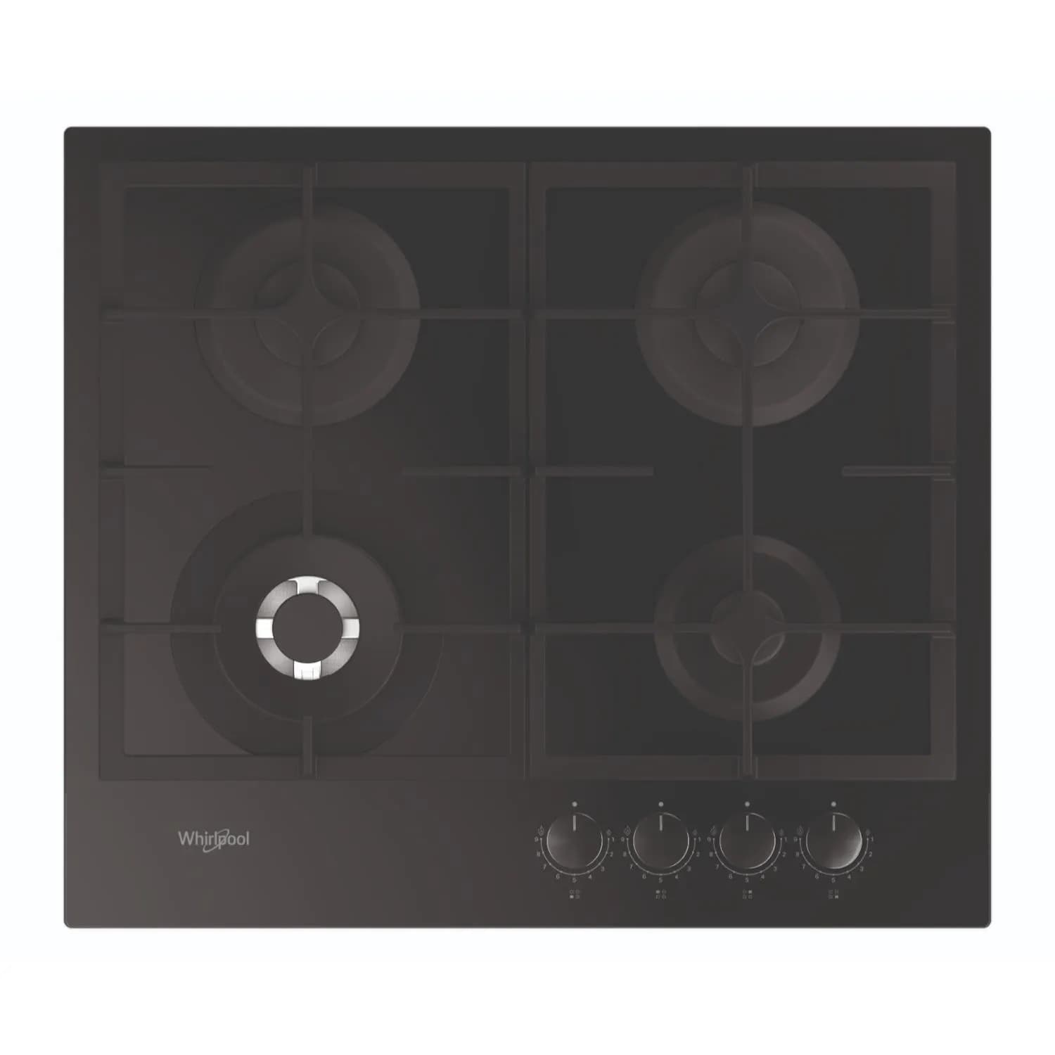 Table de cuisson à gaz en verre GOFL 629/NB1 60cm 4 feux Multilevel - WHIRLPOOL