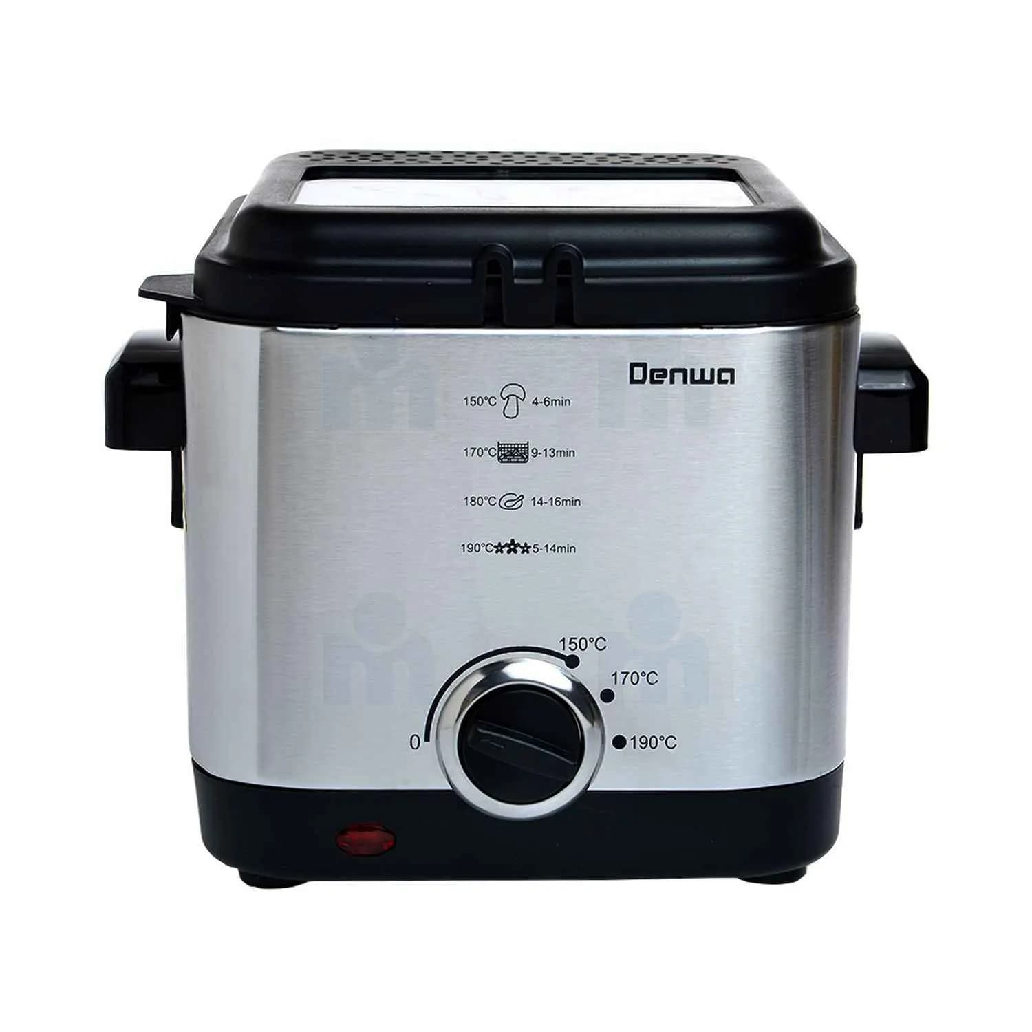 Friteuse compacte électrique DF-241 1,5 L acier inox - DENWA