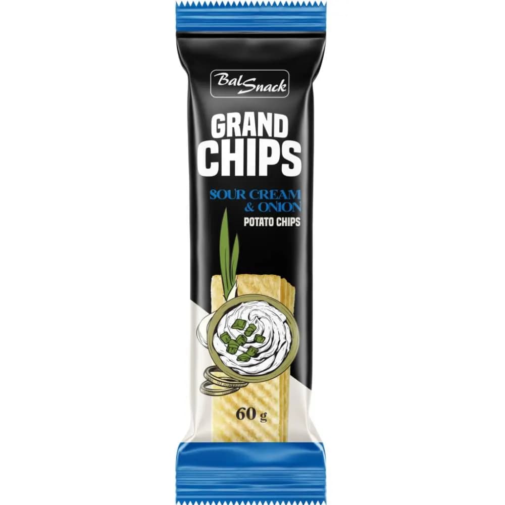 Grand Chips saveur crème et oignon 60g - BALSNACK