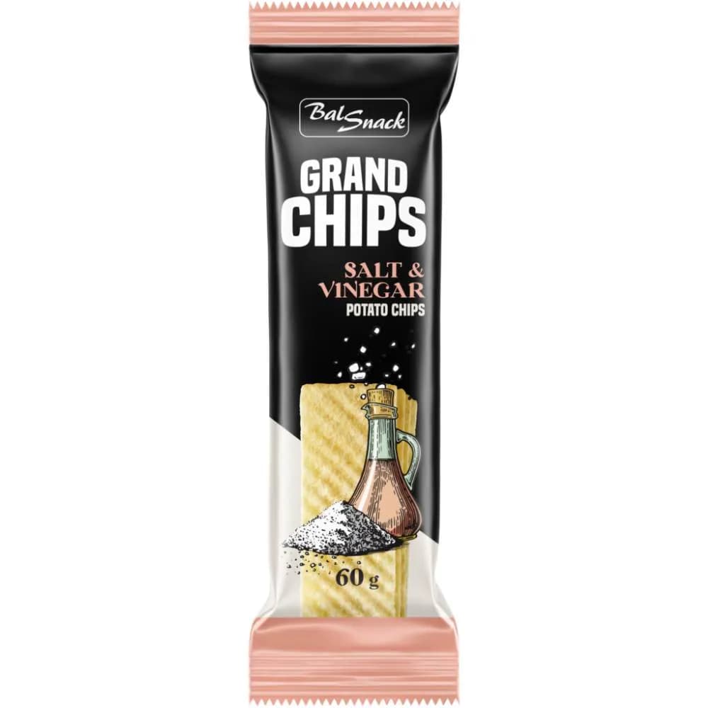 Grand Chips saveur vinaigre et sel 60g - BALSNACK