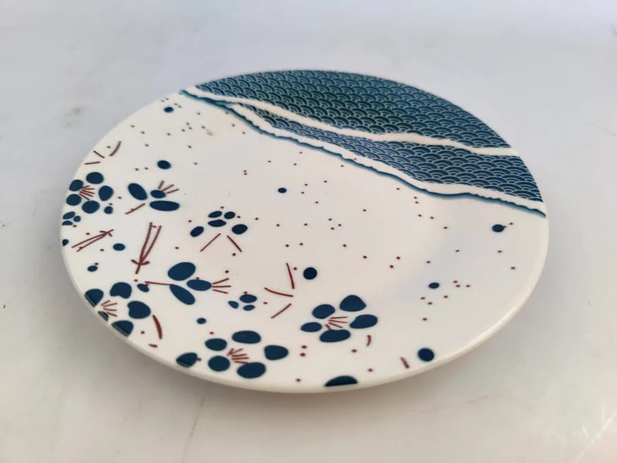 Assiette Plate Ronde Style Japonais - 17,7 cm