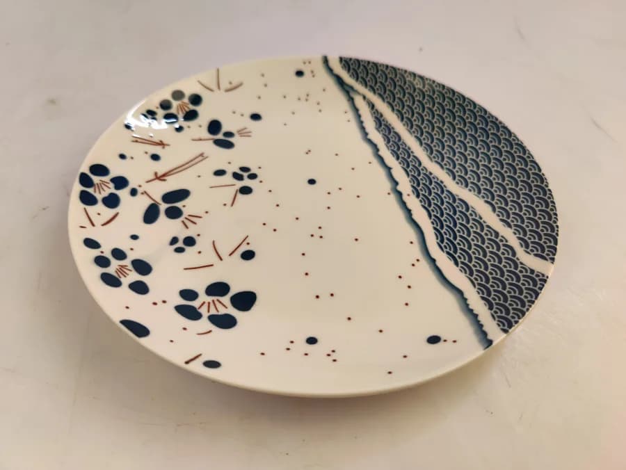 Assiette Plate Ronde Style Japonais 18,9 cm - Design Minimaliste