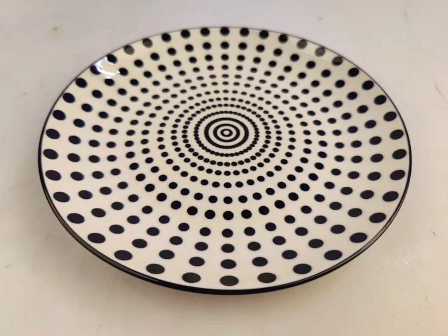 Assiette Plate Ronde Polka Dots 18,9 cm - Design à Pois