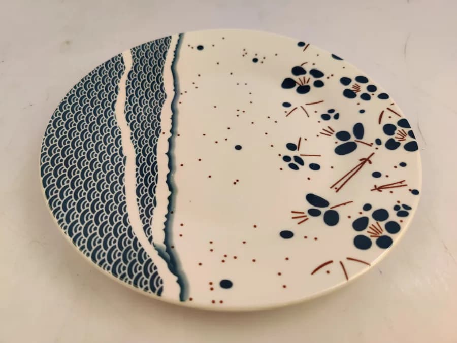 Assiette Plate Ronde Style Japonais - 22,9 cm
