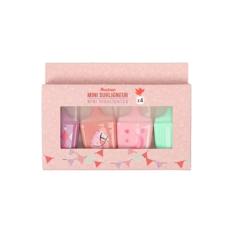 Set 4 mini surligneurs Cirque - AUCHAN