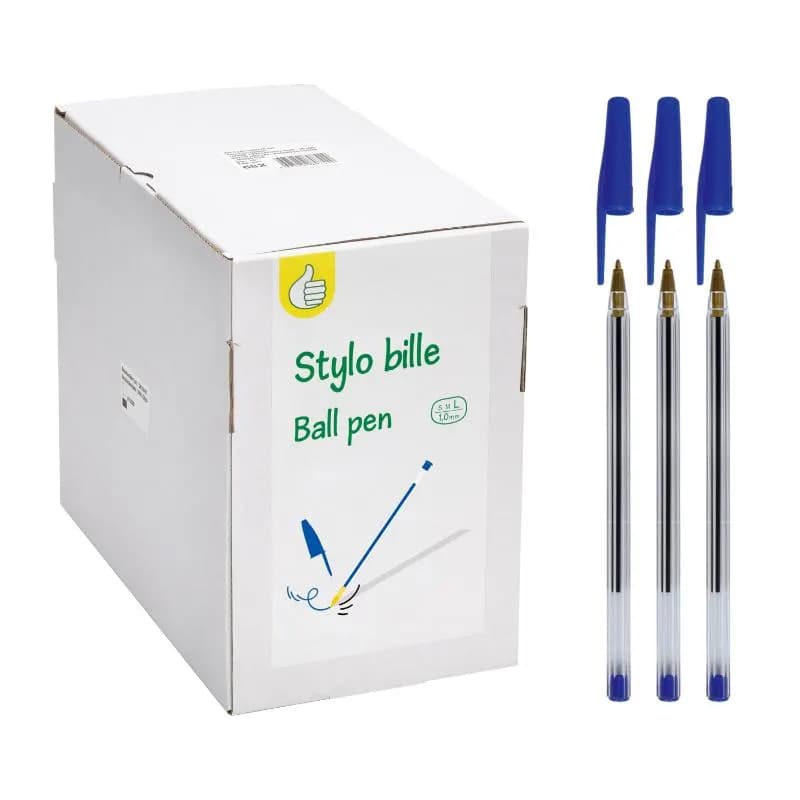 Set 3 stylos bille Pouce bleu