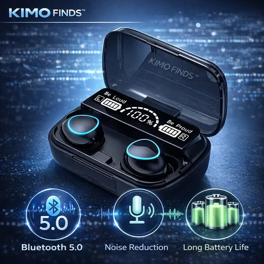 Écouteurs TWS M10 Bluetooth 5.1 – Réduction de Bruit – Boîtier LED – Autonomie 4-6h – Compatible Android iOS – Noir