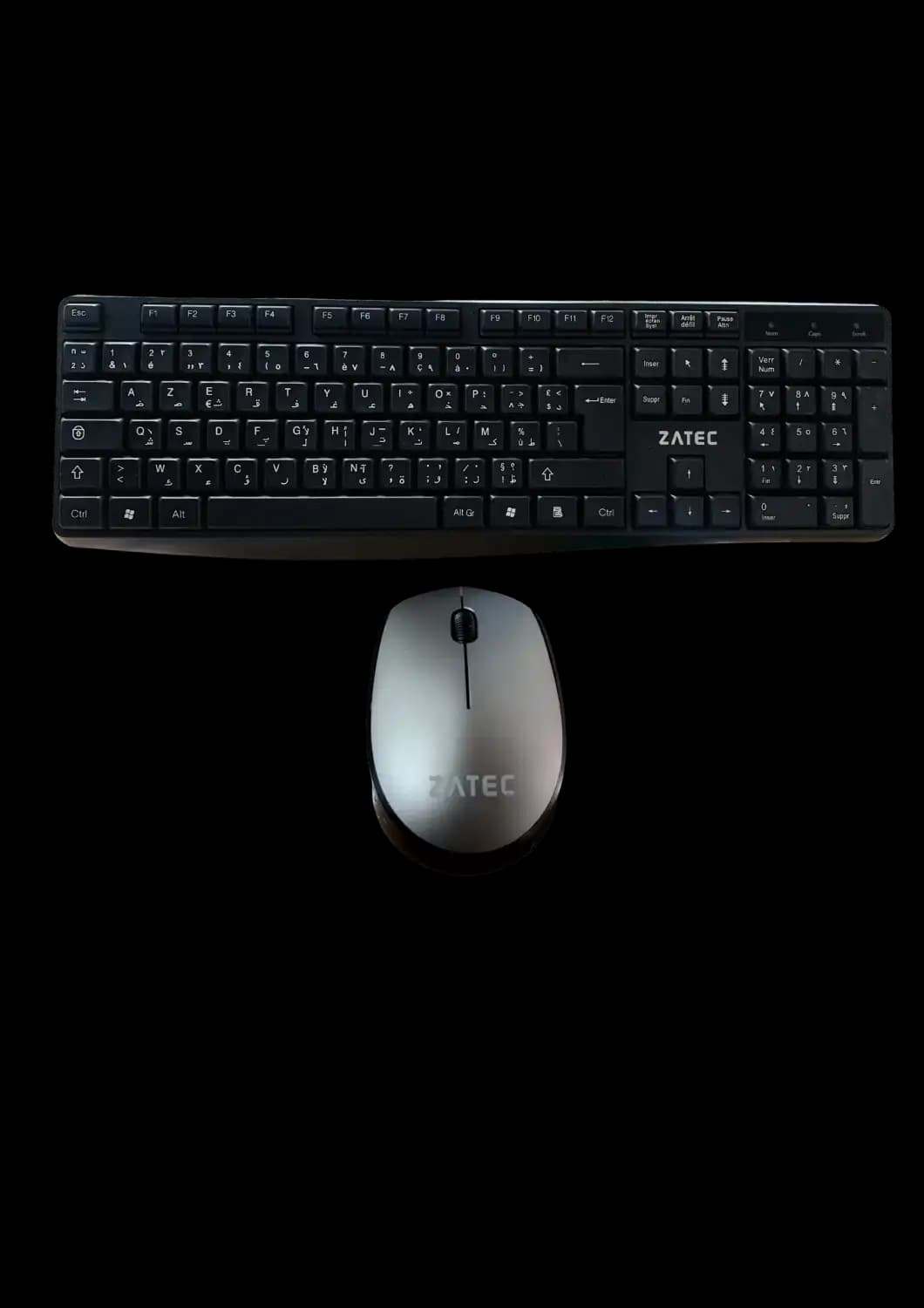 ZATEC Z800 – Ensemble Clavier Souris Sans Fil Prêt à l’Emploi (Piles AAA Incluses)