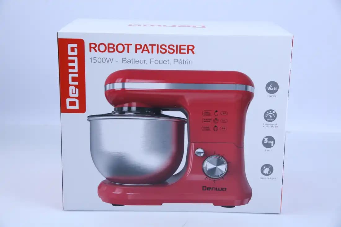 Robot Pétrin - DENWA - SM-421AB - 5L - 1300W - Rouge