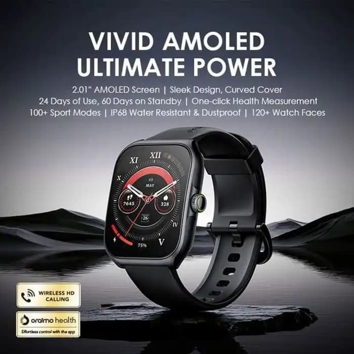 Watch 4 Plus Oraimo OSW-801 BT Call 2.01 HD Large Screen Smart Watch