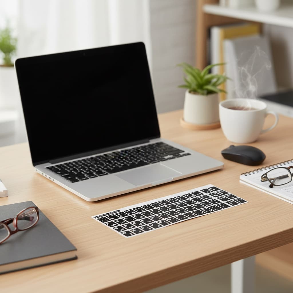 Lot de 5 autocollants pour clavier Arabe-Français