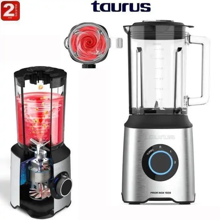 Taurus - Blender - Prior - Inox 1500 W - 2 vitesses - 2L - Lames Force Xtreme 6 tranchants