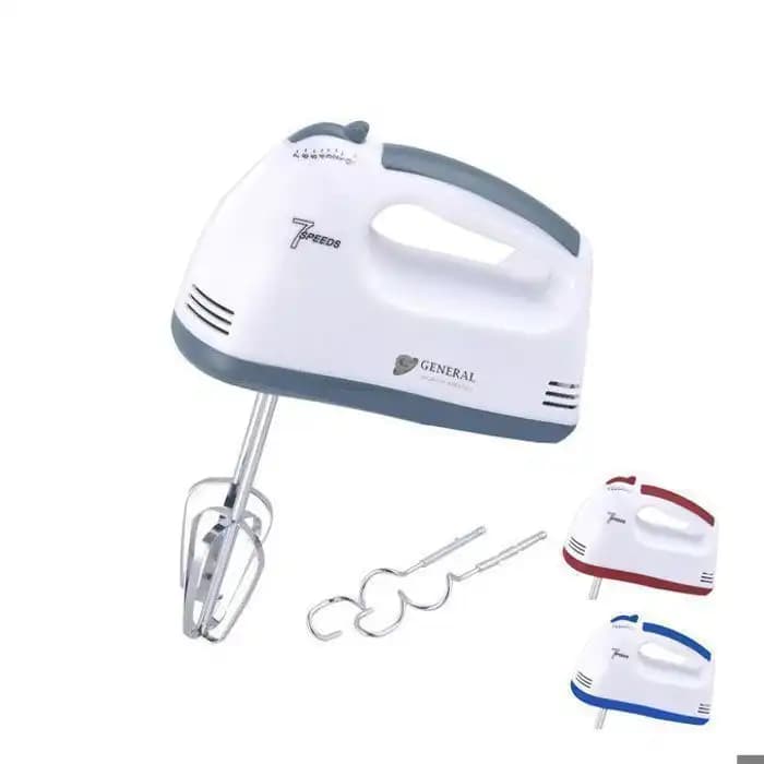Batteur électrique à main - 7 Vitesses - 100W - Multicolore - Ergonomique - Amovible
