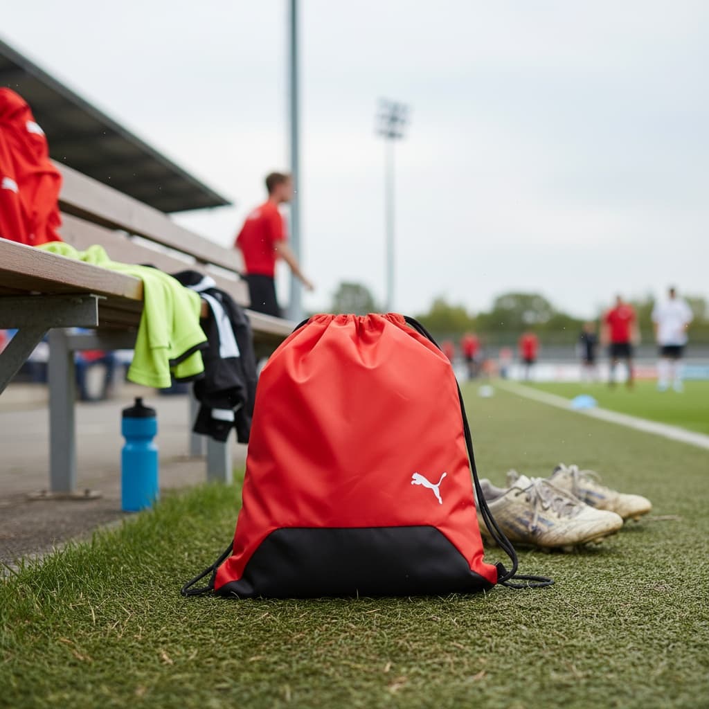 Sac à dos à cordons Puma TeamGoal - Rouge/Noir