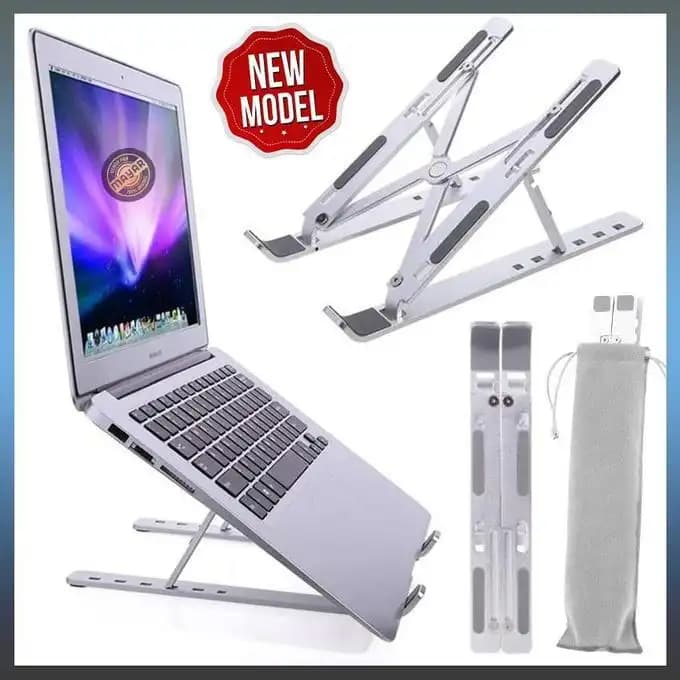 Support pliable pour ordinateur Portable Mac et PC, en Aluminium, Support Antidérapant