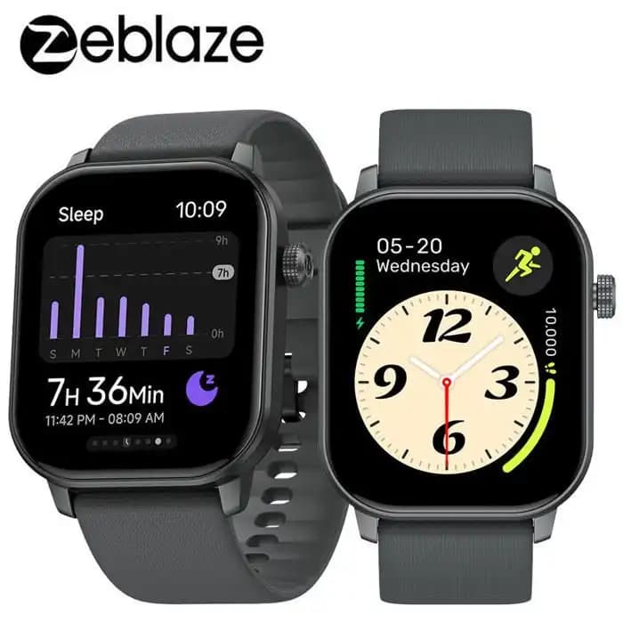 Montre Connectée Zeblaze GTS 3 Fitness & Bien-Être, Écran AMOLED, Suivi Santé, Bluetooth, Étanche IP68