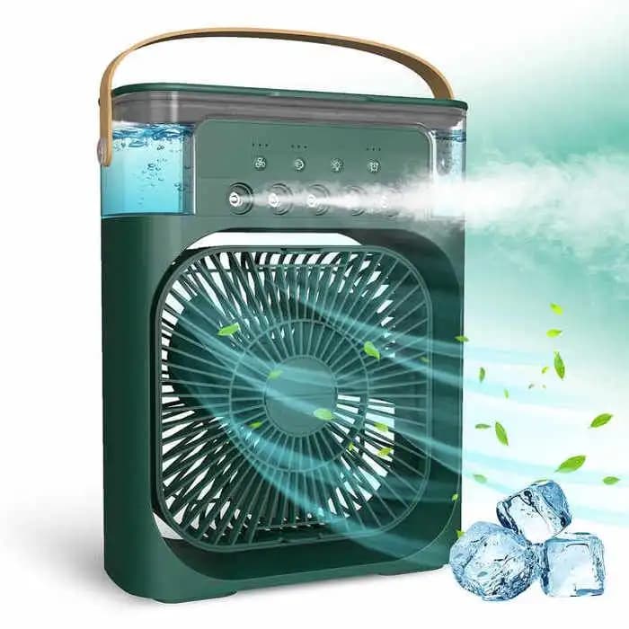 Ventilateur de Climatiseur Portable 3-en-1 – Mini Rafraîchisseur d'Air Évaporatif, Design Compact & Puissant – Blanc