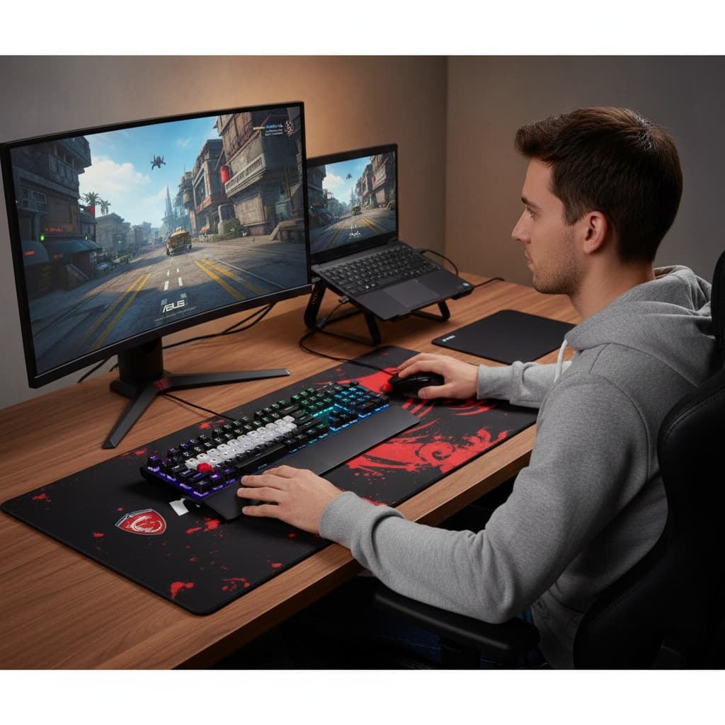 Tapis de Souris Gaming XXL 900 x 300 mm – Surface Antidérapante et Précise
