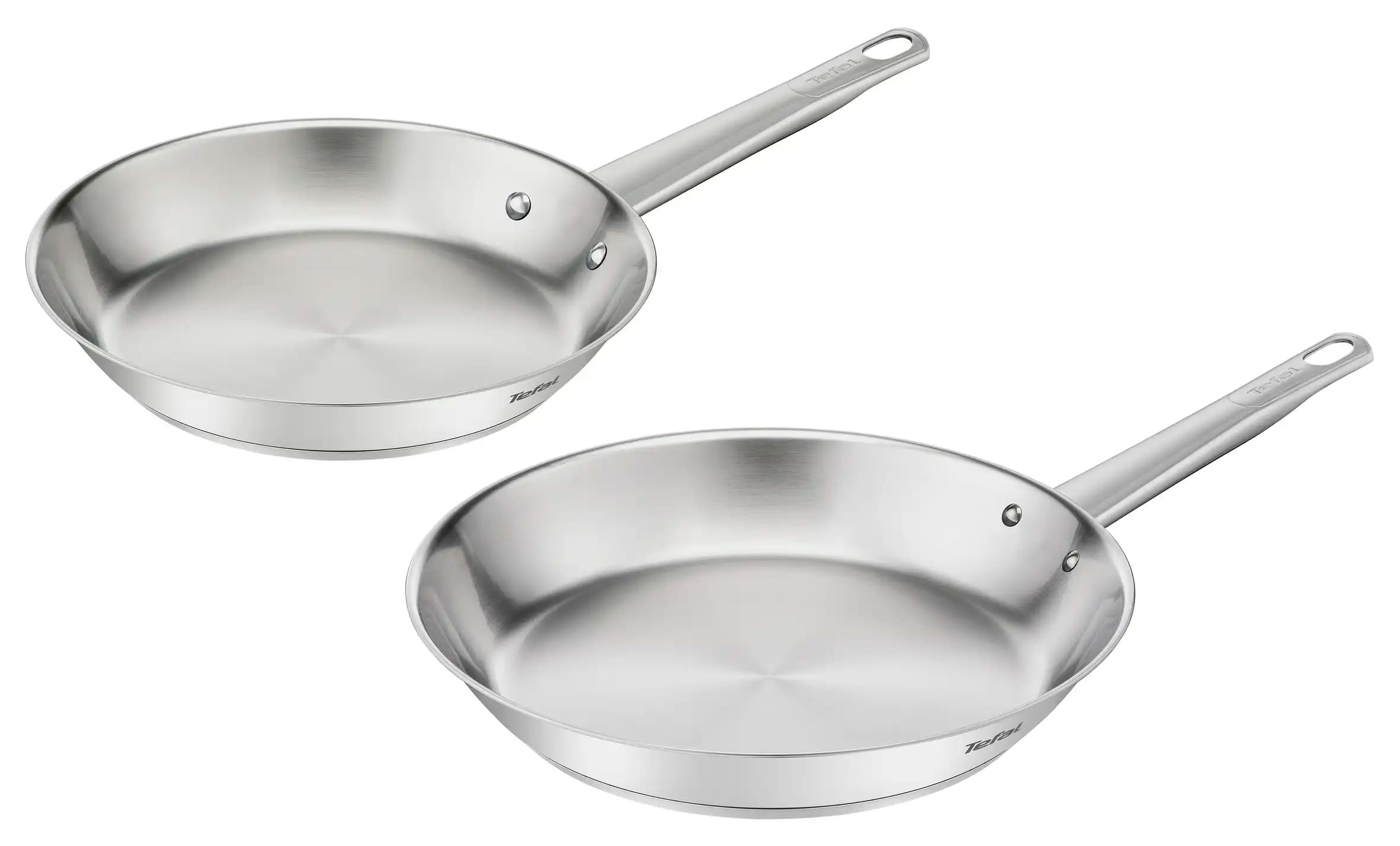 Set 2poeles Inox 24/28 Cook Eat B921s204 Tefal
