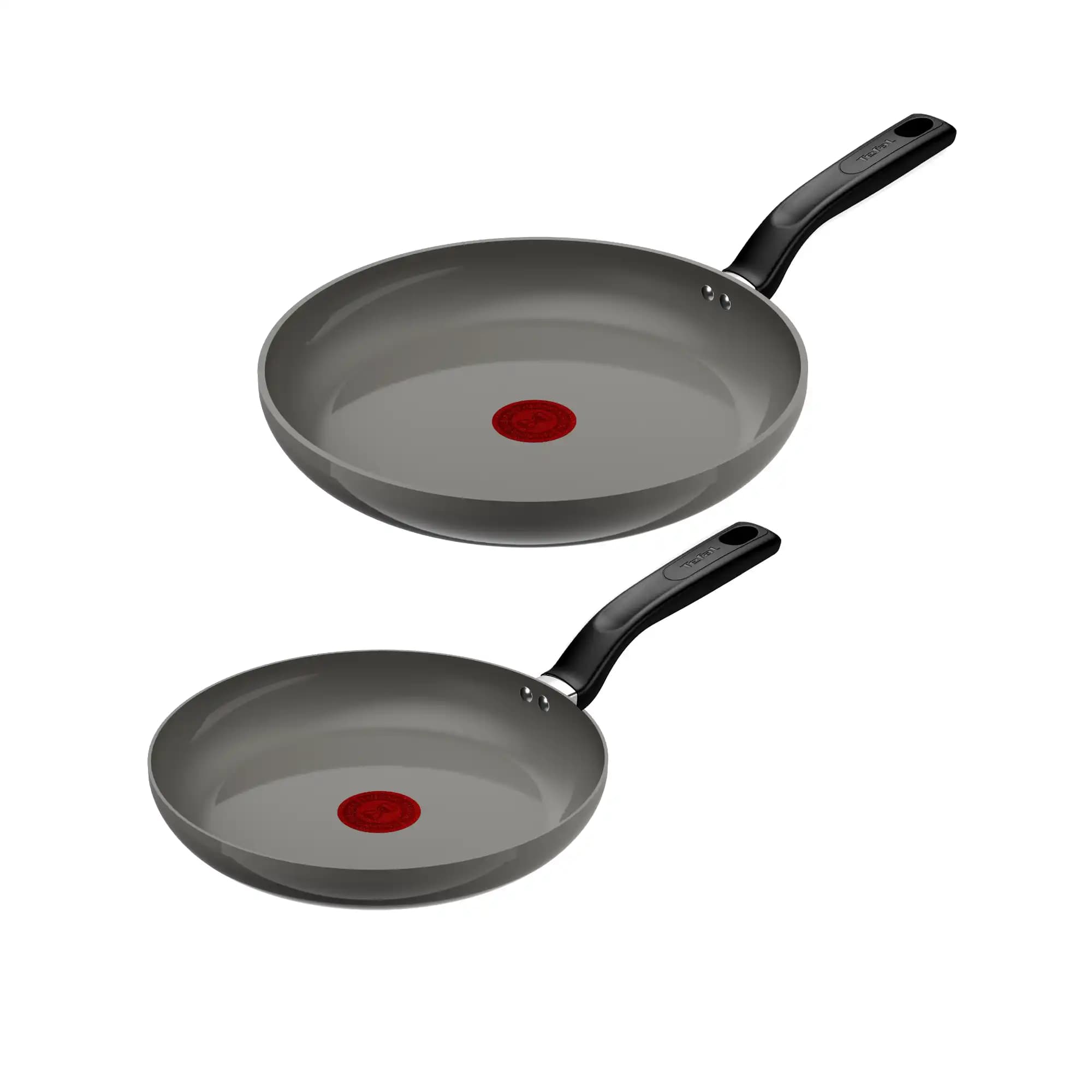Set 2poeles Ceramique 24/28cm Change Gris