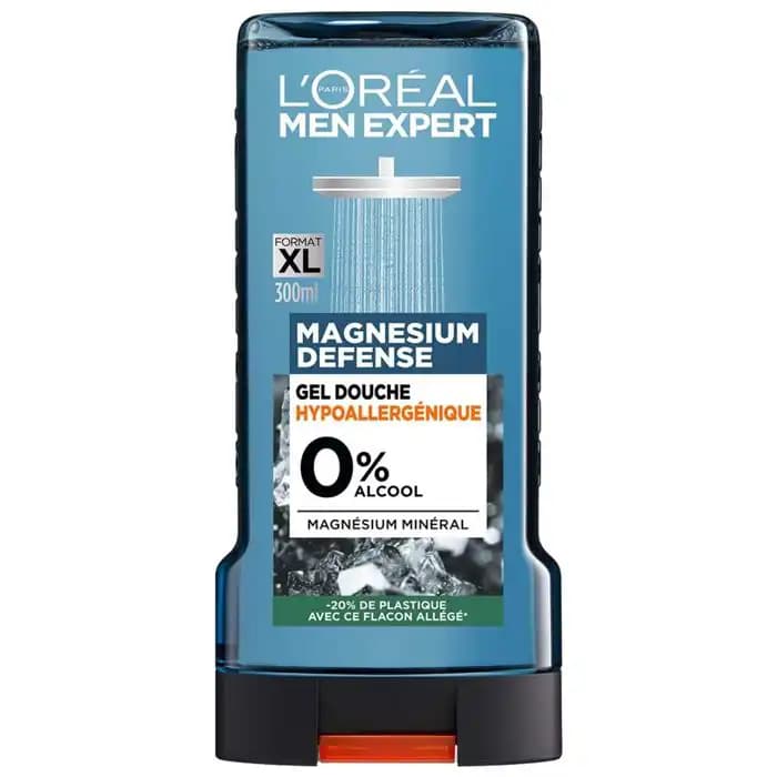 Gel douche Magnesium L'OREAL PARIS - Defense Hypoallergénique 0% - 300 ml