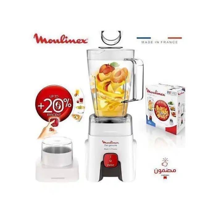 MOULINEX - Blender Haute Vitesse - LM2410 - 500W - 1,75L - Blanc