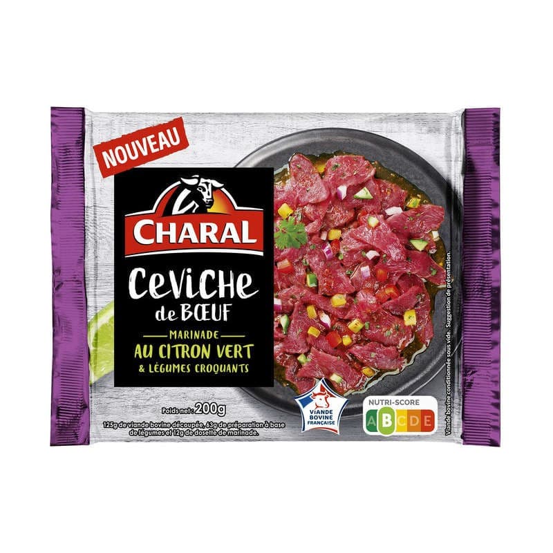Charal Ceviche de Boeuf au Citron Vert et Légumes Croquants 200g