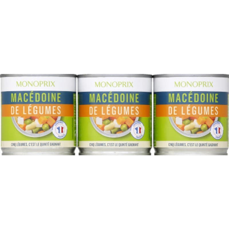 Monoprix Macédoine de légumes 3x130g
