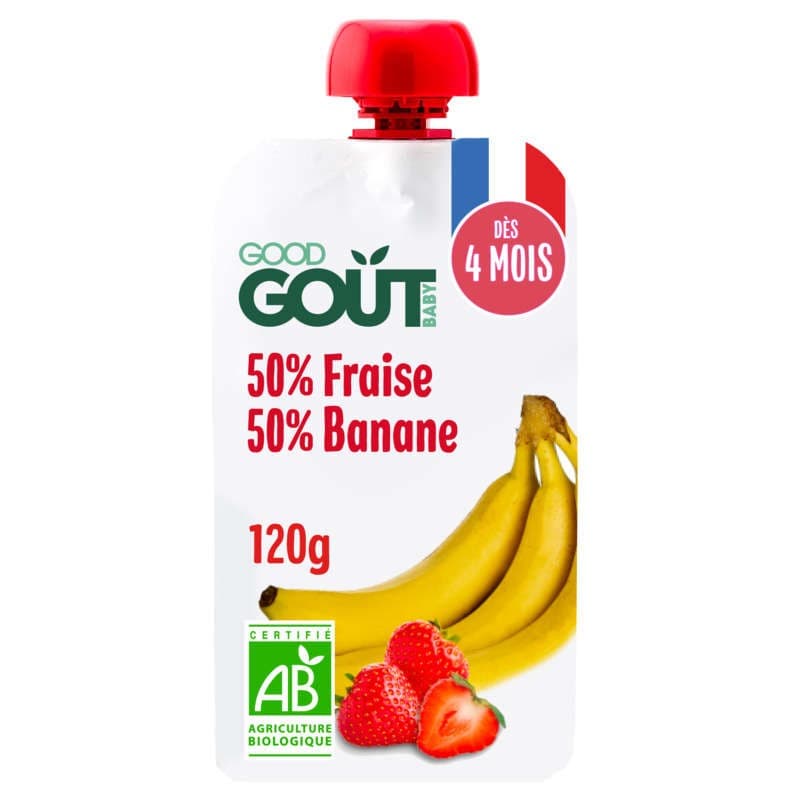 Good Gout Fraise Banane - Dès 4 Mois Bio 120g