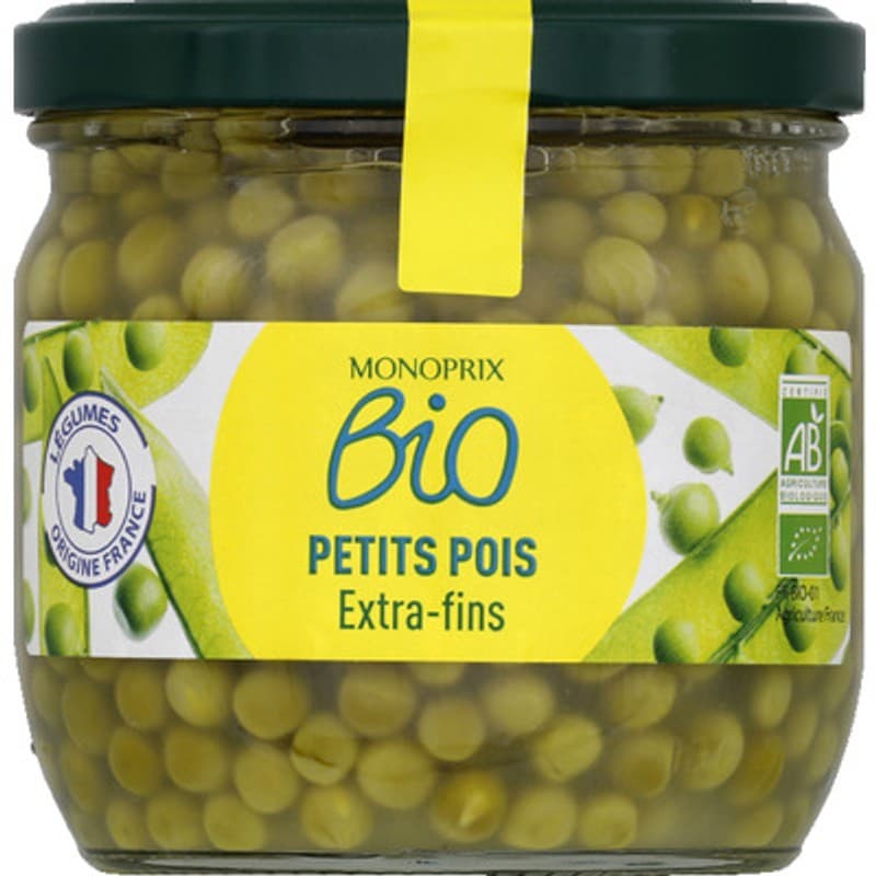 Monoprix Bio Petits pois Extra Fins 230g