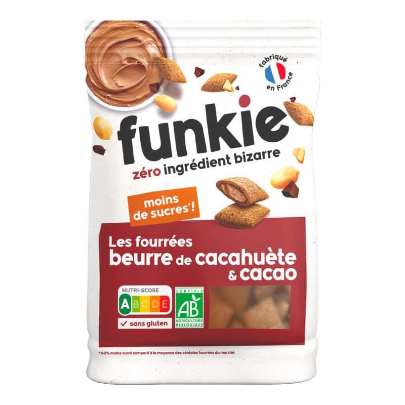 Funkie Les Fourrées Beurre De Cacahuète Et Cacao Bio 250g