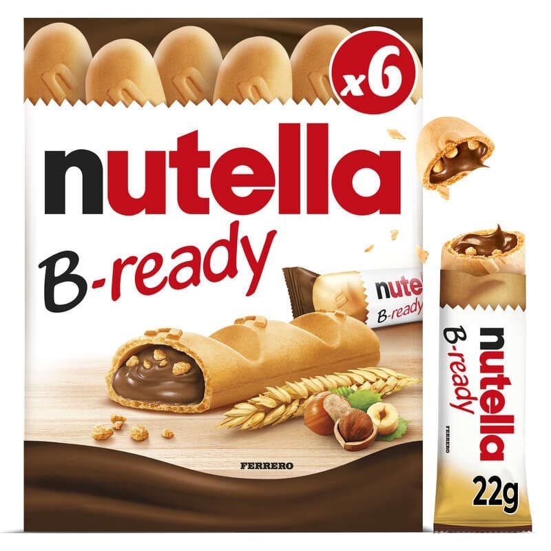 Nutella B-Ready Biscuits fourrés à la pâte à tartiner x6 portions