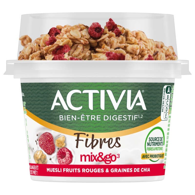 Activia Probiotiques mix&go Muesli Framboise 170g