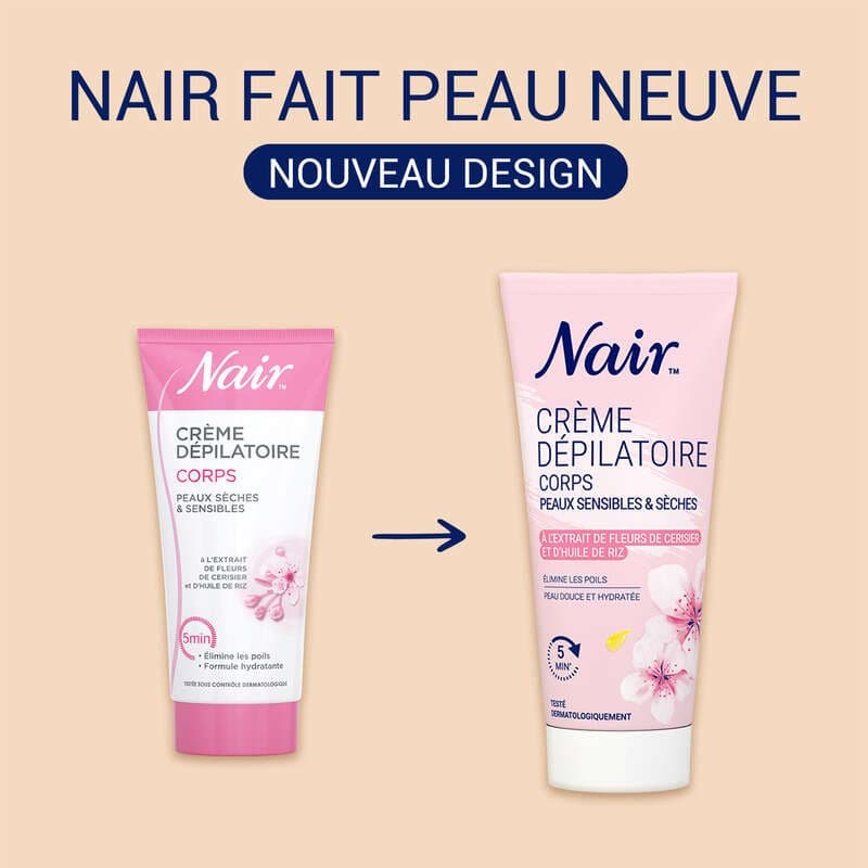 Nair Crème Dépilatoire Hydratante, Peaux Sèches Et Sensibles 200ml