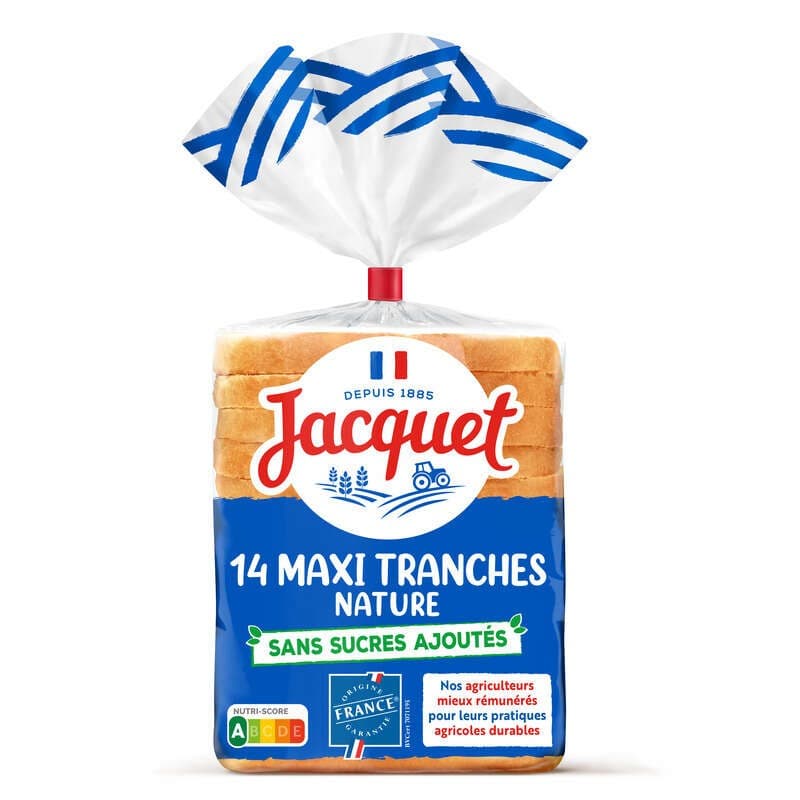 Jacquet Pain De Mie Sans Sucre Ajouté 550g