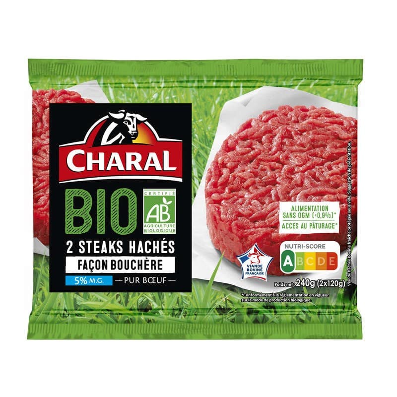 Charal Bio Haché Façon Boucherie 2x120g
