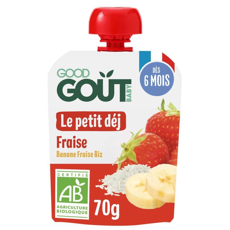 Good Goût Baby Petit Déj Fraise Dés 6 mois BIO 70g