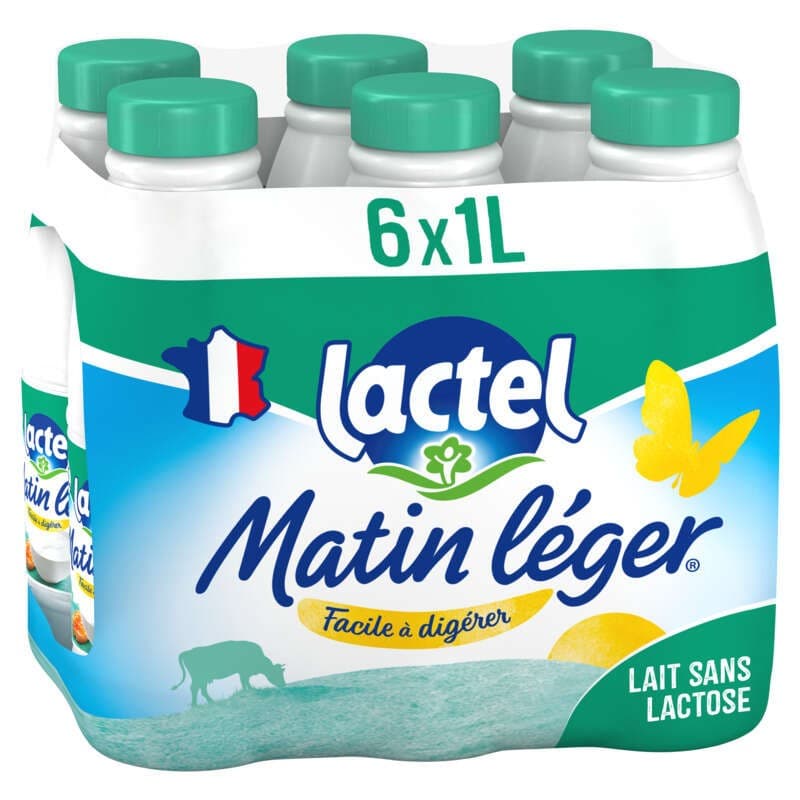 Matin Leger Lait Écrémé Sans Lactose 6x1L