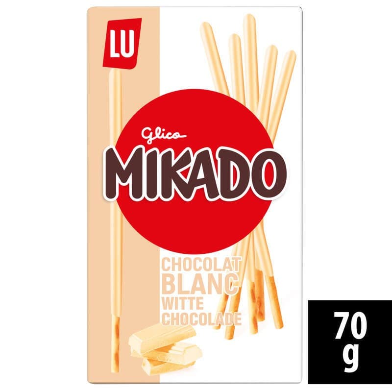 Lu Mikado Biscuits nappés au Chocolat Blanc 90g