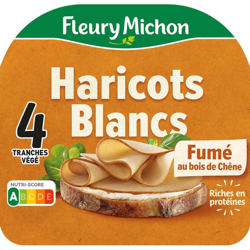 Fleury Michon Tranches Végétales Haricots Blancs x4 120g