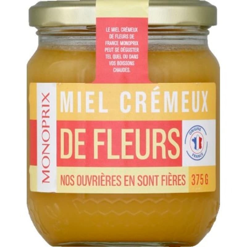 Monoprix Miel Crémeux de Fleurs 375g