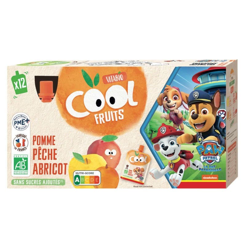[Par Naturalia] Cool Fruits Pomme Pêche & Abricot d'Occitanie Acérola 12x90g