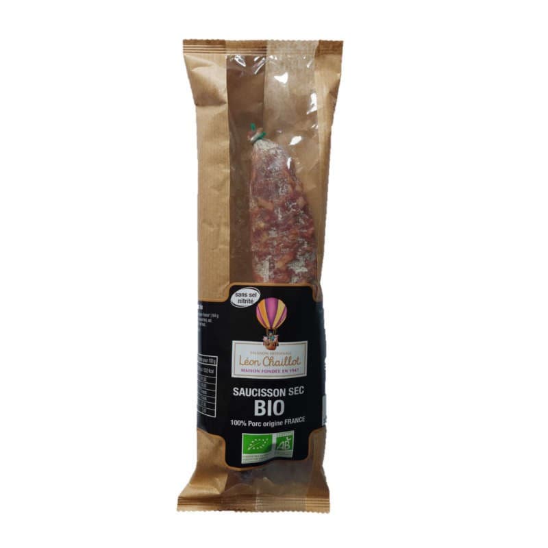 Léon Chaillot Saucisson Pur Porc Bio 200g